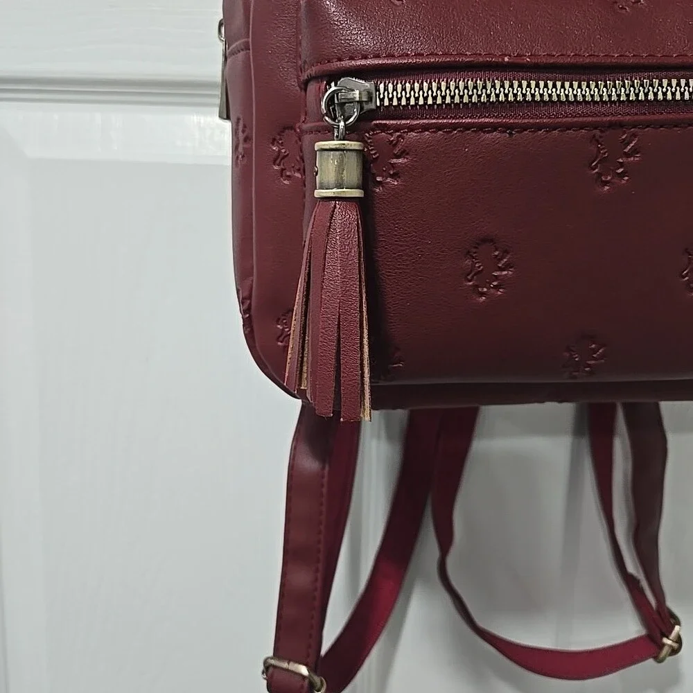 Bioworld x Harry Potter Faux Leather Gryffindor Backpack with Crest Accent
